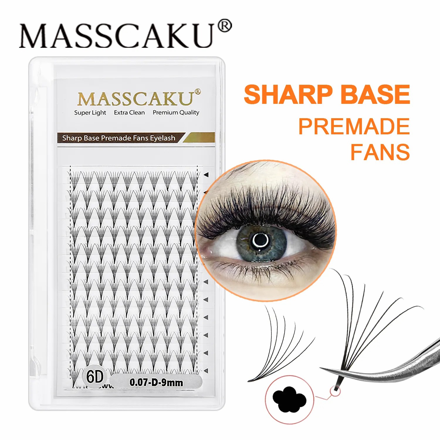 Individual Lash Tray - MASSCAKU Sharp Base 6D 8D 10D